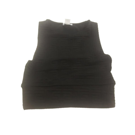 AMISU tłoczona BLUZKA CROP TOP bokserka MODNA | Lapciucha.pl