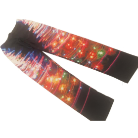 Świąetczne LEGGINSY z printem CHOINKI świateł | Lapciucha.pl