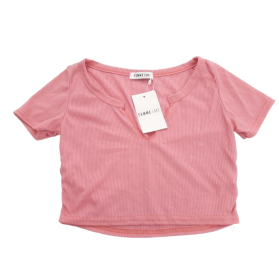 FEMME LUXE dzianinowa BLUZKA CROP TOP na lato | Lapciucha.pl