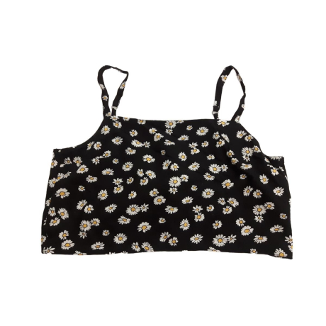 HOLLISTER cienka BLUZKA CROP TOP na lato KWIA | Lapciucha.pl