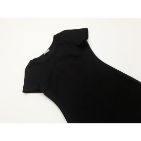 Czarna ołówkowa SUKIENKA z krótkim rękawem MI | Lapciucha.pl