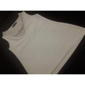 BONPRIX dresowa BLUZKA z dżetami MODNA biała | Lapciucha.pl