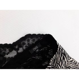 OVS elegancka BLUZKA z koronką ZEBRA _ 48 | Lapciucha.pl