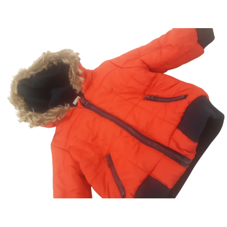 F&F pikowana KURTKA BOMBERKA ocieplana ORANGE | Lapciucha.pl
