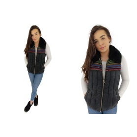 topshop pikowana kamizelka z futerkiem ciepła | Lapciucha.pl