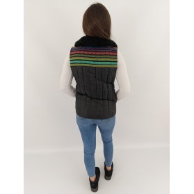 topshop pikowana kamizelka z futerkiem ciepła | Lapciucha.pl