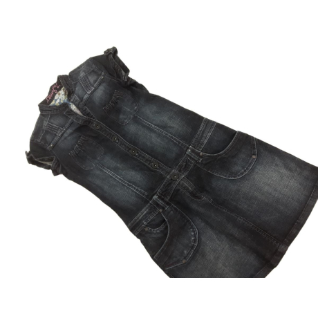 DESIGUAL jeansowa SUKIENKA postarzana HAFTY g | Lapciucha.pl
