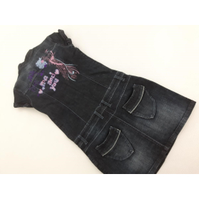 DESIGUAL jeansowa SUKIENKA postarzana HAFTY g | Lapciucha.pl