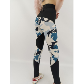 modne sportowe legginsy z wysokim stanem moro | Lapciucha.pl