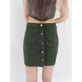 primark trapezowa spódniczka prosta khaki mod | Lapciucha.pl
