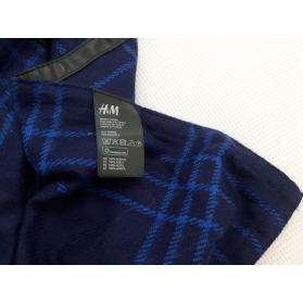 H&M granatowe PONCZO z obszyciami a'la skórka | Lapciucha.pl