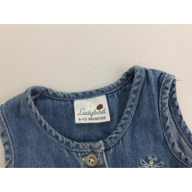 LADYBIRD jeansowa SUKIENKA z haftami RETRO sz | Lapciucha.pl