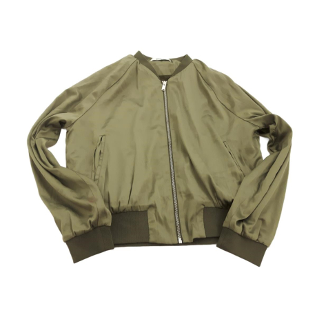 GINA TRICOT satynowa KURTKA BOMBERKA khaki MO | Lapciucha.pl