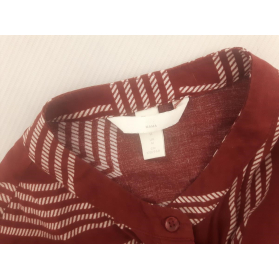 H&M ciążowa SUKIENKA bordowa WZORY z długim r | Lapciucha.pl
