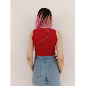shein dresowa bluzka crop top z marszczeniami | Lapciucha.pl