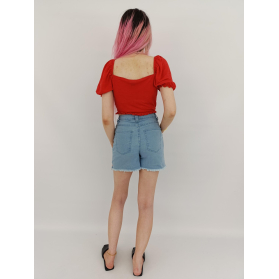 primark dzianinowa bluzka crop top z marszcze | Lapciucha.pl