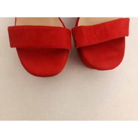 IDEAL SHOES zamszowe SANDAŁKI eleganckie RED | Lapciucha.pl