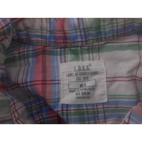 H&M bawełniana KOSZULA casual KRATKLA _ XS/S | Lapciucha.pl