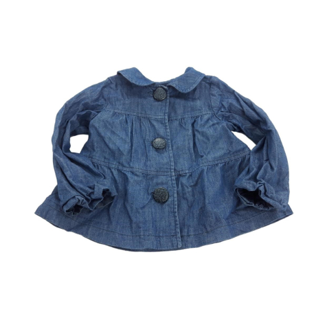 ZARA jeansowy PŁASZCZYK stylowy RETRO niebies | Lapciucha.pl
