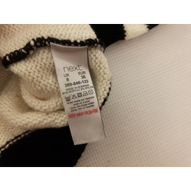 NEXT oversizowy SWETER z napisami PASKI długi | Lapciucha.pl