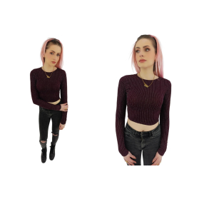 missguided błyszcząca bluzka crop top dopasow | Lapciucha.pl