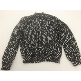 PIECES elegancka BLUZKA szyfonowa RETRO w gro | Lapciucha.pl