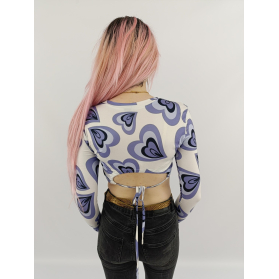 shein elastyczna bluzka crop top z dwycięciem | Lapciucha.pl