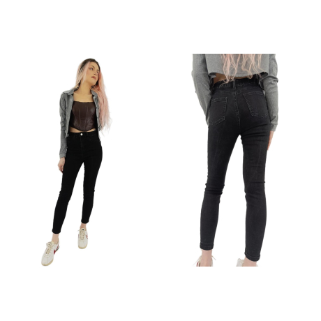 primark jeansowe spodnie rurki wysoki stan mo | Lapciucha.pl