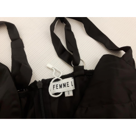 FEMME LUXE satynowa SUKIENKA mała czarna MINI | Lapciucha.pl