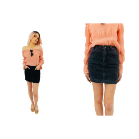 missguided jeansowa spódniczka dopasowana mod | Lapciucha.pl