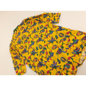 Satynowy SZLAFROK PODOMKA handmade KWIATY ret | Lapciucha.pl