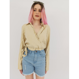 primark krótka kopertowa bluzka koszulowa z d | Lapciucha.pl