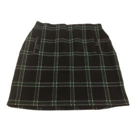 PAPAYA dzianinowa SPÓDNICZKA czarna KRATKA mi | Lapciucha.pl