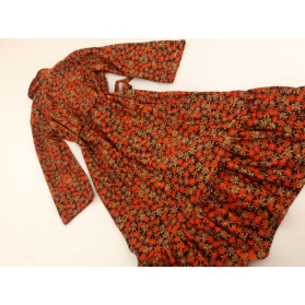 Stylowy SZLAFROK z falbanami VINTAGE retro KW | Lapciucha.pl