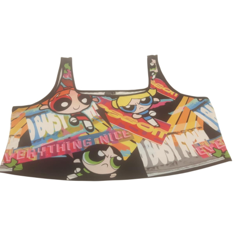 Kolorowy CROP TOP do spania ATOMÓWKI wzory PR | Lapciucha.pl