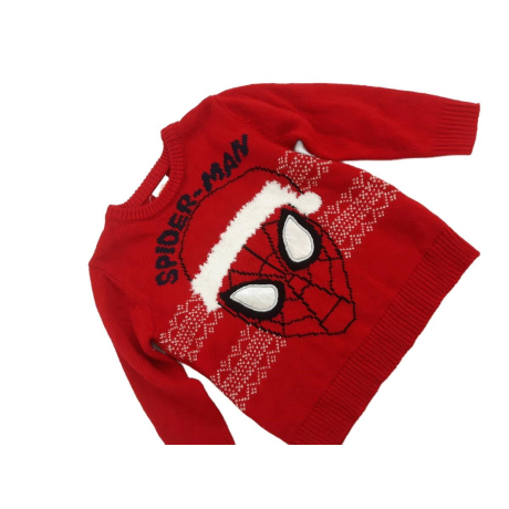 MARVEL czerwony SWETEREK z mikołajem SPIDERMA | Lapciucha.pl