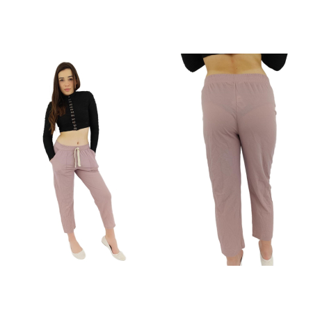 primark różowe spodnie cygaretki wygodne modn | Lapciucha.pl