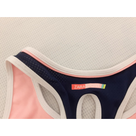ZARA sportowy TOP STANIK granatowy WZORY wygo | Lapciucha.pl
