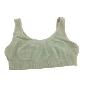 Zielony CROP TOP do spania WYGODNY pluszowy M | Lapciucha.pl