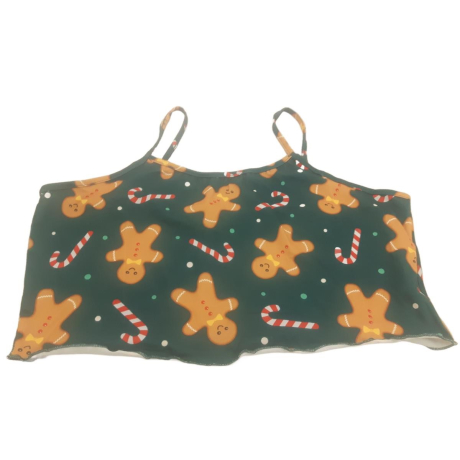 Zielony świąteczny CROP TOP do spania PIERNIC | Lapciucha.pl