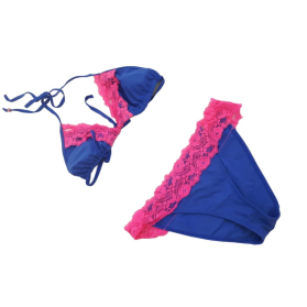 ANN SUMMERS niebieski STRÓJ KĄPIELOWY z koron | Lapciucha.pl
