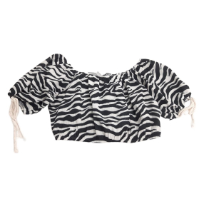 ASOS dzianinowa BLUZKA CROP TOP krótki rękaw | Lapciucha.pl