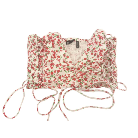 ASOS gorsetowa BLUZKA CROP TOP na lato KWIATY | Lapciucha.pl