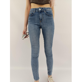 h&m jeansowe spodnie rurki wygodne modne nieb | Lapciucha.pl