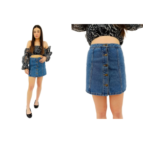 denim co jeansowa spódniczka trapezowa modna | Lapciucha.pl