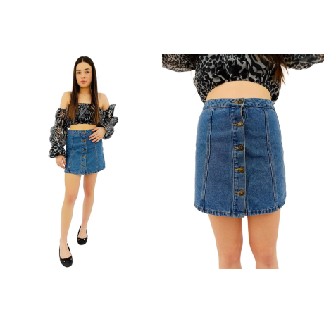denim co jeansowa spódniczka trapezowa modna | Lapciucha.pl