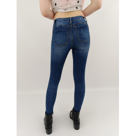 denim co jeansowe spodnie rurki wycierane mod | Lapciucha.pl