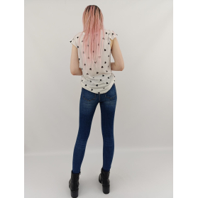 denim co jeansowe spodnie rurki wycierane mod | Lapciucha.pl