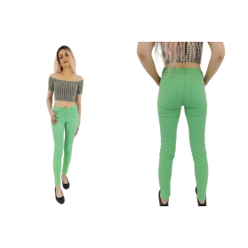 h&m jeansowe spodnie rurki wygodne modne ziel | Lapciucha.pl