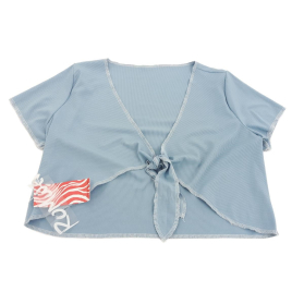 ROMWE postarzana BLUZKA CROP TOP z krótkim rę | Lapciucha.pl